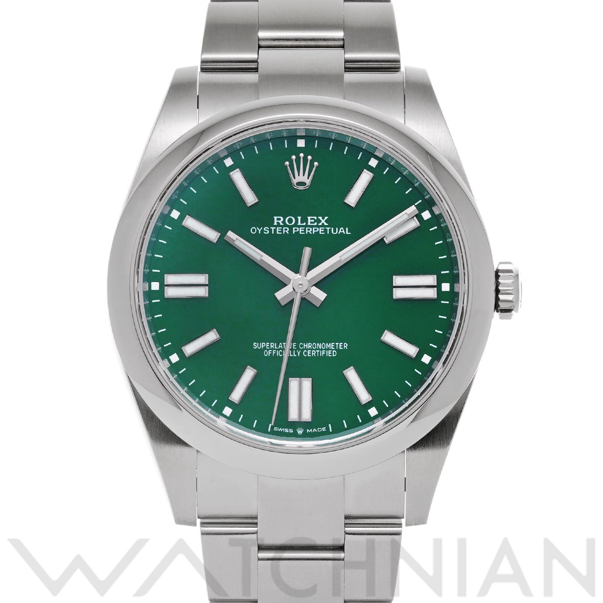 ロレックス オイスターパーペチュアル 41 124300 グリーン メンズ 時計 【中古】【wristwatch】