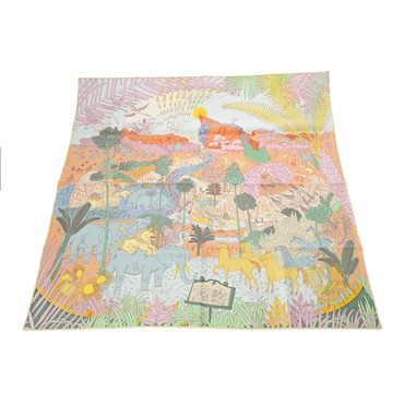 エルメス カレ 90 LE CARNAVAL DES ANIMAUX マルチカラー シルク100％ レディース 【中古】【other】