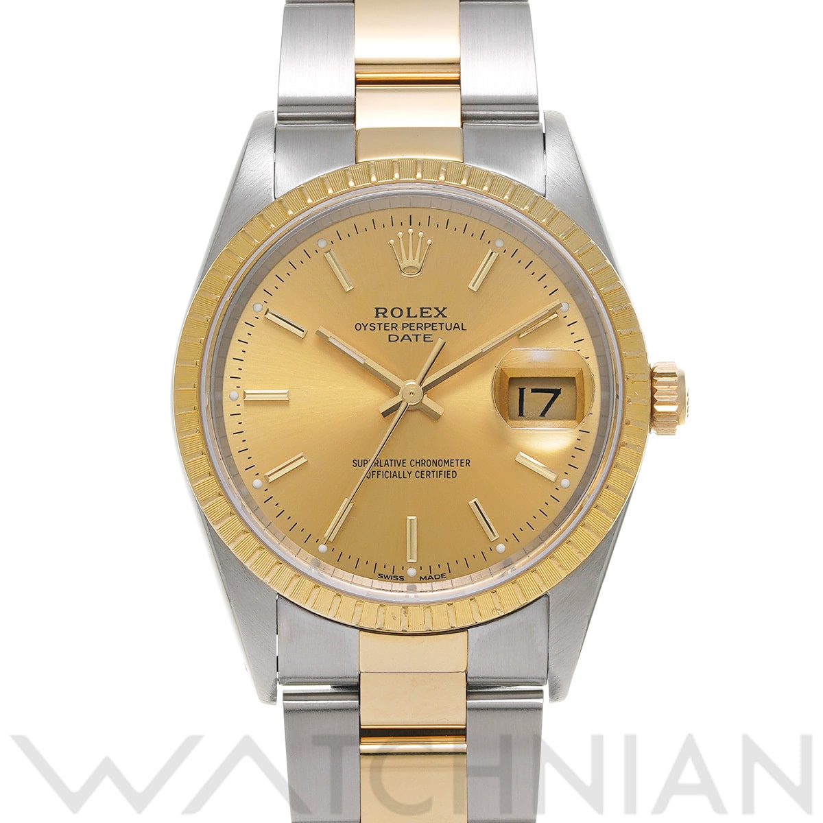 ロレックス オイスターパーペチュアル デイト 15223 シャンパン メンズ 時計 【中古】【wristwatch】