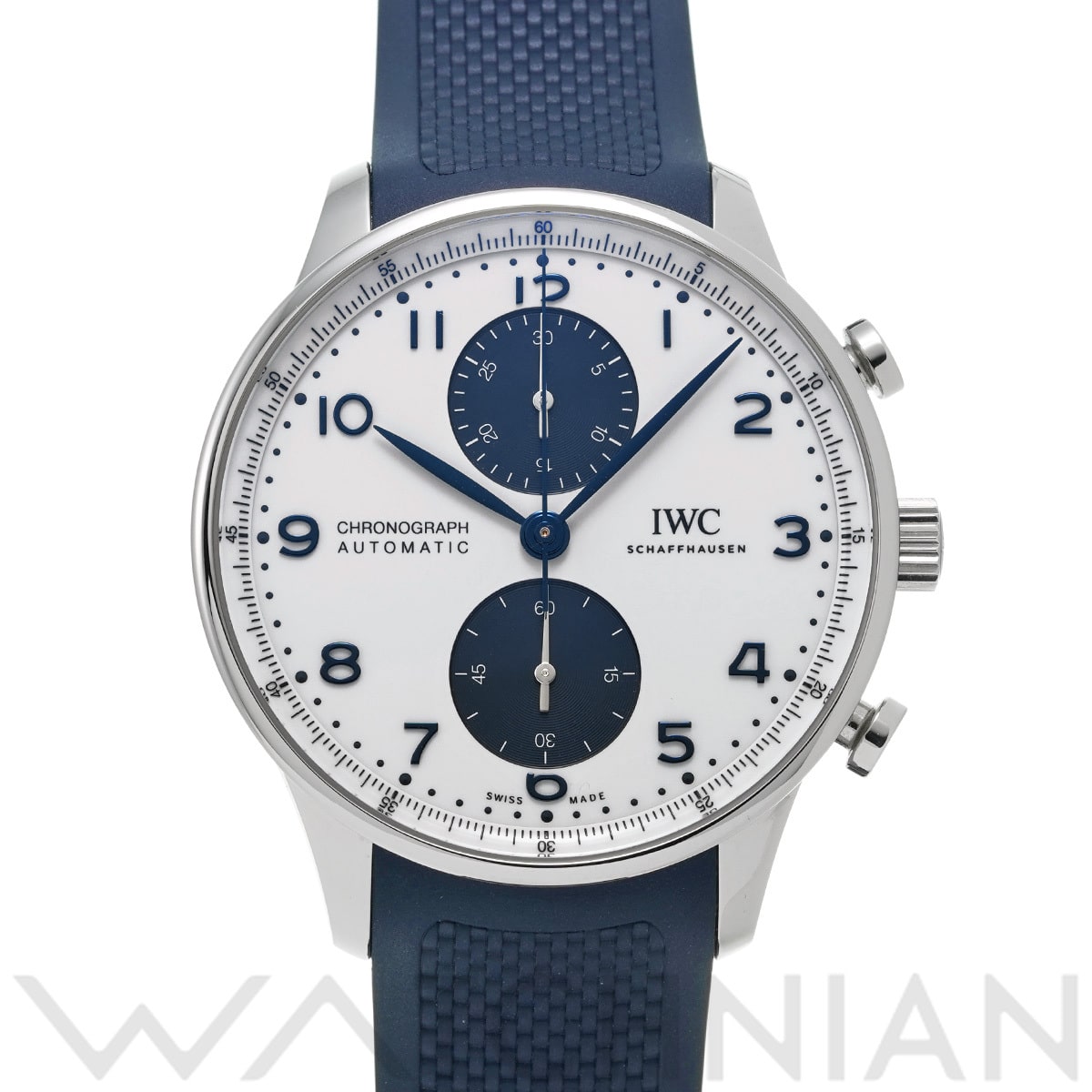 IWC ポルトギーゼ クロノグラフ IW371620 ホワイト/ブルー メンズ 時計 【中古】【wristwatch】