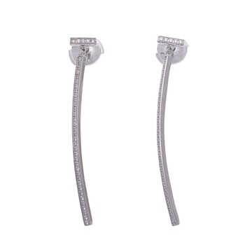ティファニー Tバーピアス シルバー K18ホワイトゴールド WG レディース ジュエリー 【中古】【jewelry】