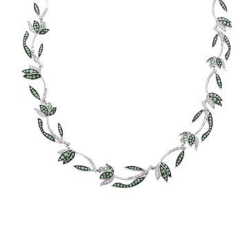 タサキ チューリップ ネックレス シルバー K18ホワイトゴールド WG レディース ジュエリー 【中古】【jewelry】