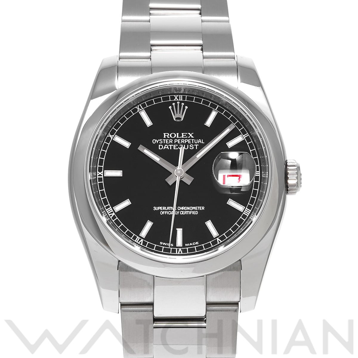ロレックス デイトジャスト 36 116200 ブラック メンズ 時計 【中古】【wristwatch】