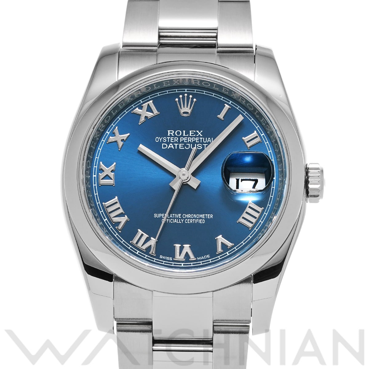 ロレックス デイトジャスト 116200 ブルー メンズ 時計 【中古】【wristwatch】