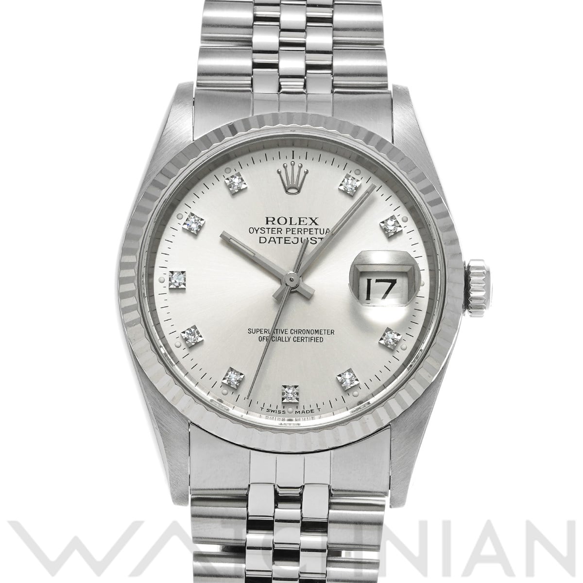 ロレックス デイトジャスト 16234G シルバー/ダイヤモンド メンズ 時計 【中古】【wristwatch】
