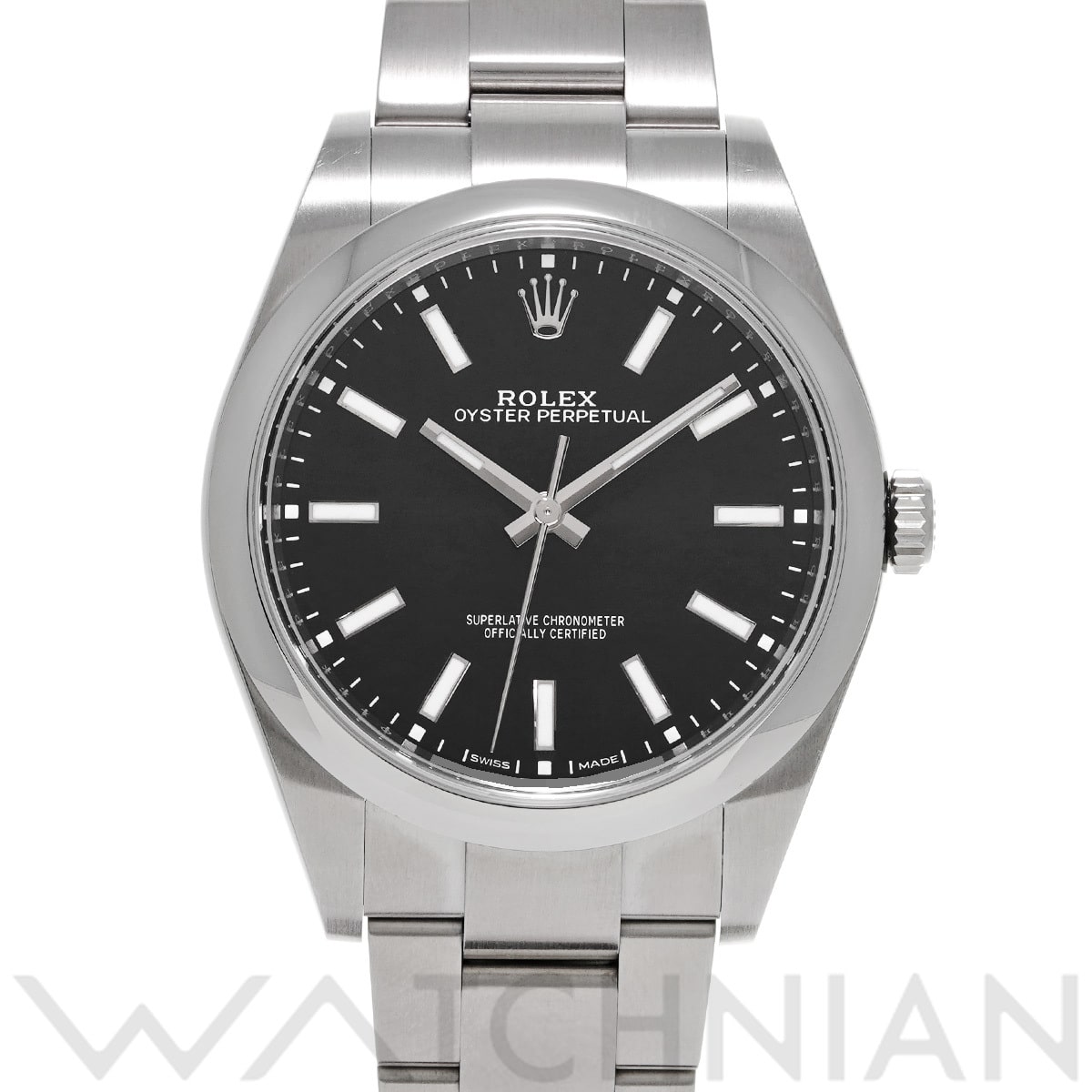 ロレックス オイスターパーペチュアル 39 114300 ブラック メンズ 時計 【中古】【wristwatch】