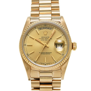 ロレックス デイデイト 36 18038 シャンパン メンズ 時計 【中古】【wristwatch】