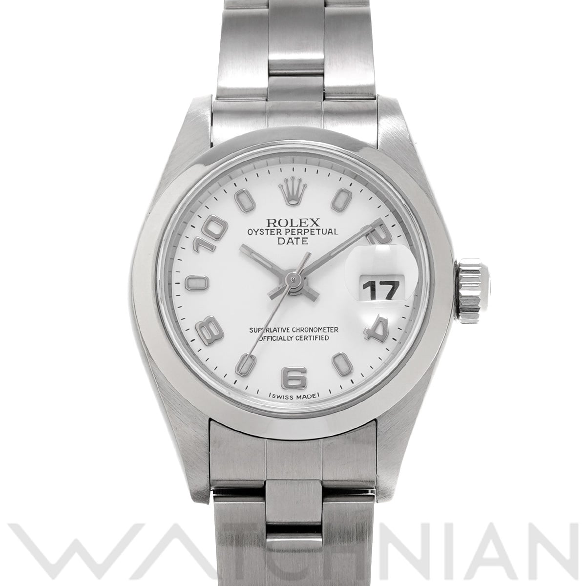 ロレックス オイスターパーペチュアル デイト 26 69160 ホワイト レディース 時計 【中古】【wristwatch】