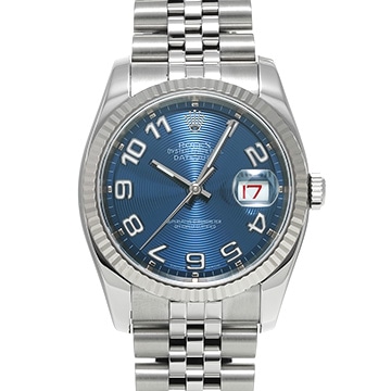 ロレックス デイトジャスト 116234 ブルーコンセントリック メンズ 時計 【中古】【wristwatch】