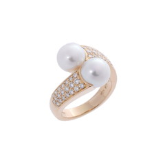 ブシュロン パールリング ゴールド K18イエローゴールド YG レディース ジュエリー 【中古】【jewelry】