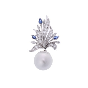 ミキモト パールペンダントトップ シルバー K14ホワイトゴールド WG レディース ジュエリー 【中古】【jewelry】