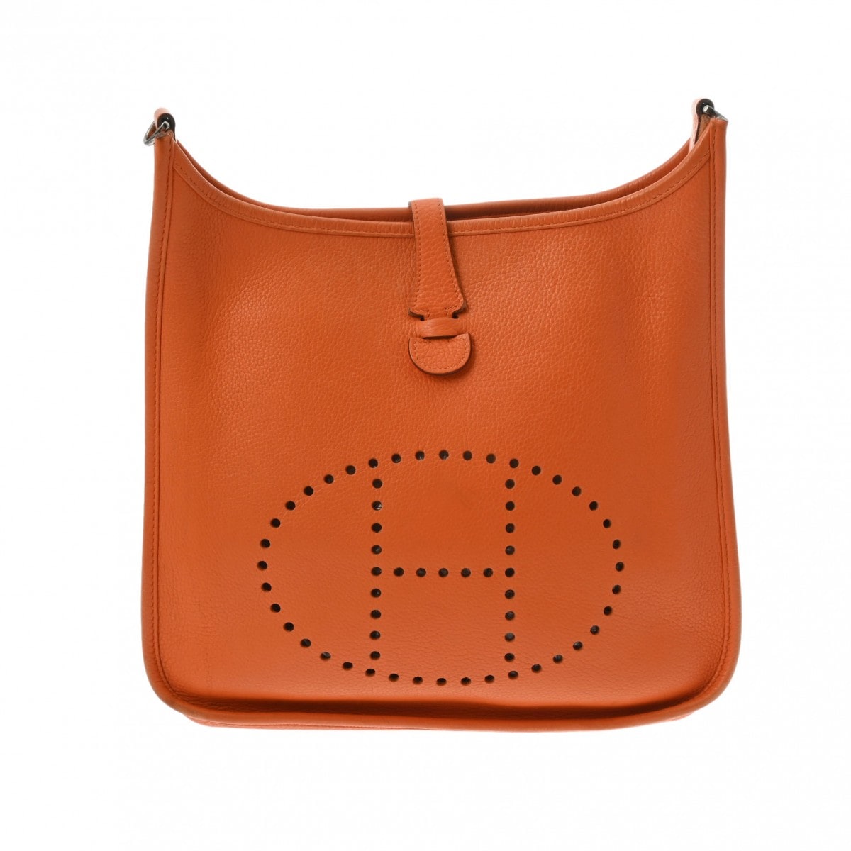 エルメス エヴリン PM オレンジ/パラジウム金具 トリヨンクレマンス ユニセックス バッグ 【中古】【bag】