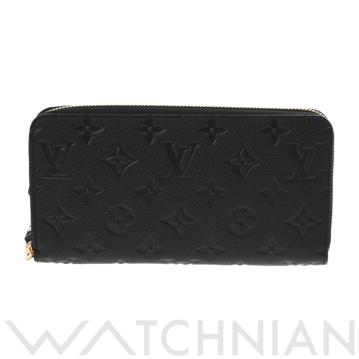ルイ ヴィトン モノグラムアンプラント ジッピーウォレット ノワール M61864 レザー ユニセックス 財布 【中古】【purse】