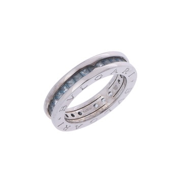 ブルガリ B.ZERO1リング XS #50 シルバー K18ホワイトゴールド WG レディース ジュエリー 【中古】【jewelry】