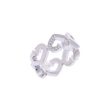 カルティエ Cハートリング #48 シルバー K18ホワイトゴールド WG レディース ジュエリー 【中古】【jewelry】