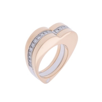ピアジェ LOVE スライドハート リング #54 K18イエローゴールド YG/K18ホワイトゴールド WG レディース ジュエリー 【中古】【jewelry】