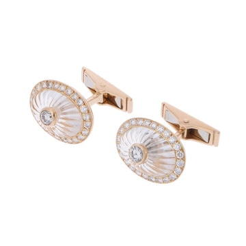 ブシュロン ヴィンテージ クリスタル カフス K18イエローゴールド YG レディース ジュエリー 【中古】【jewelry】
