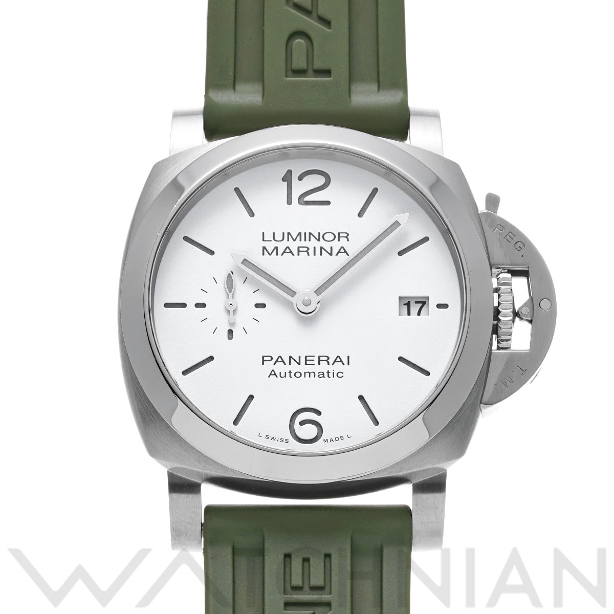 パネライ ルミノールマリーナ クアランタ PAM01271 ホワイト メンズ 時計 【中古】【wristwatch】