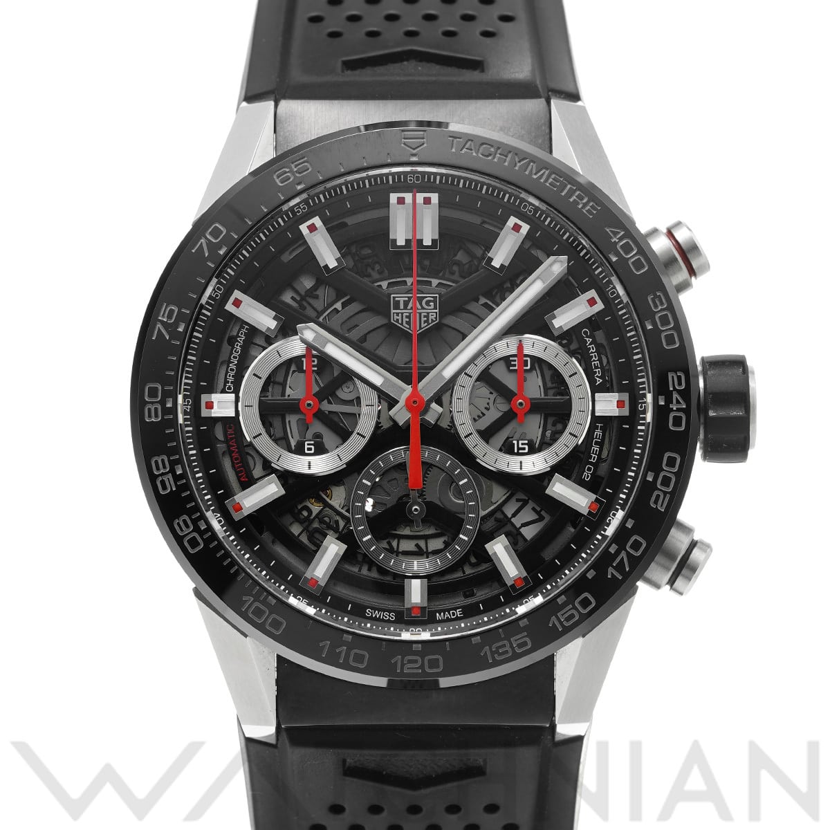 タグ ホイヤー カレラ キャリバーホイヤー02 クロノグラフ CBG2010.FT6143 ブラック メンズ 時計 【中古】【wristwatch】