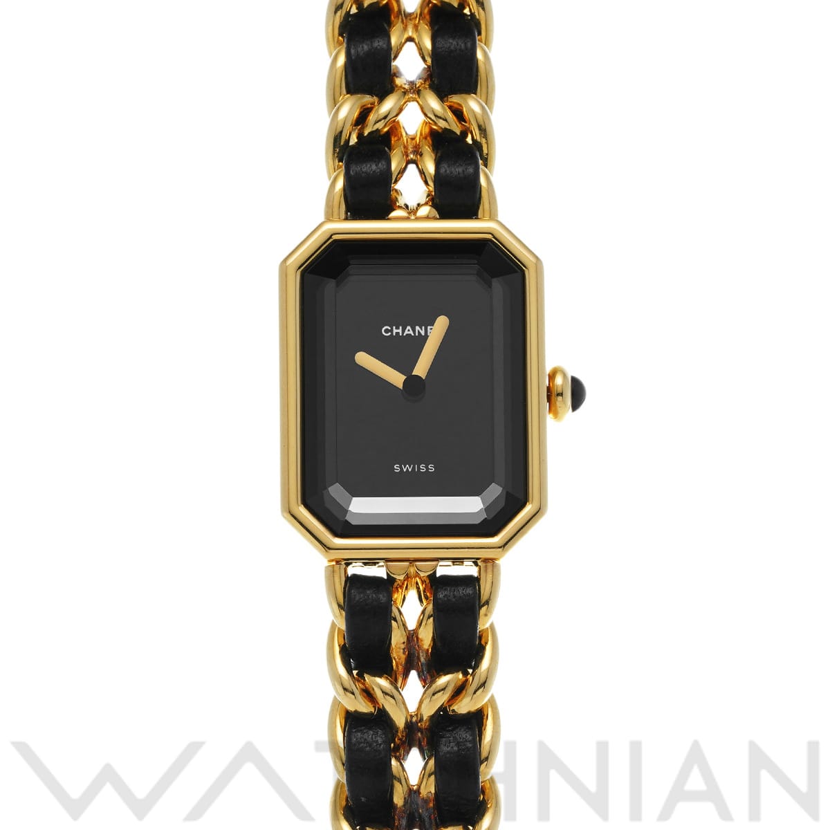 シャネル プルミエール M H0001 ブラック レディース 時計 【中古】【wristwatch】