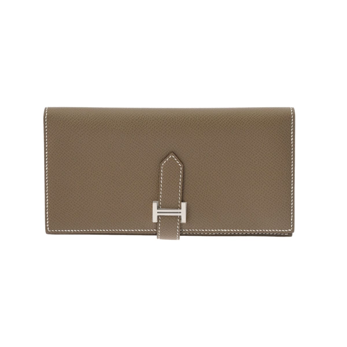 エルメス ベアン スフレ エトゥープ/パラジウム金具 ヴォーエプソン ユニセックス 財布 【未使用】【purse】