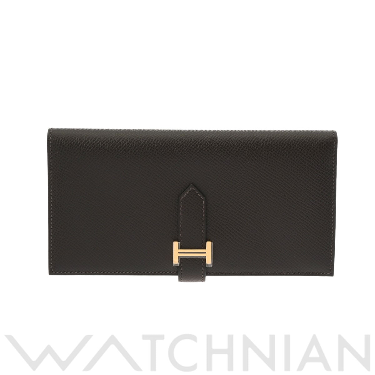 エルメス ベアン スフレ エベンヌ ヴォーエプソン ユニセックス 財布 【未使用】【purse】