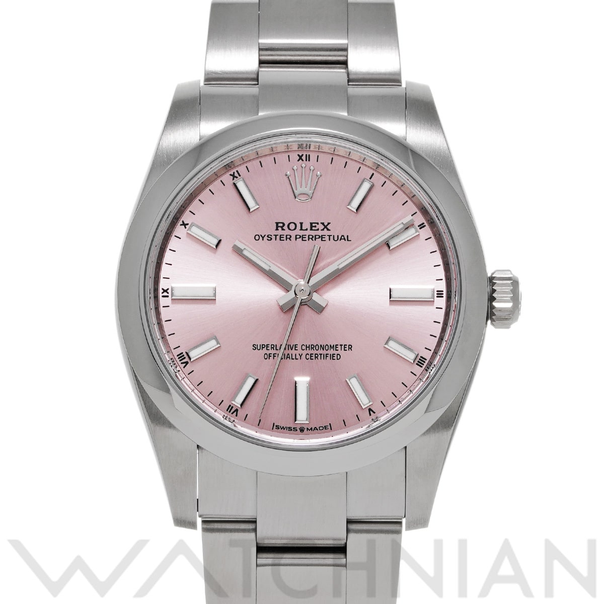 ロレックス オイスターパーペチュアル 34 124200 ピンク ユニセックス 時計 【中古】【wristwatch】