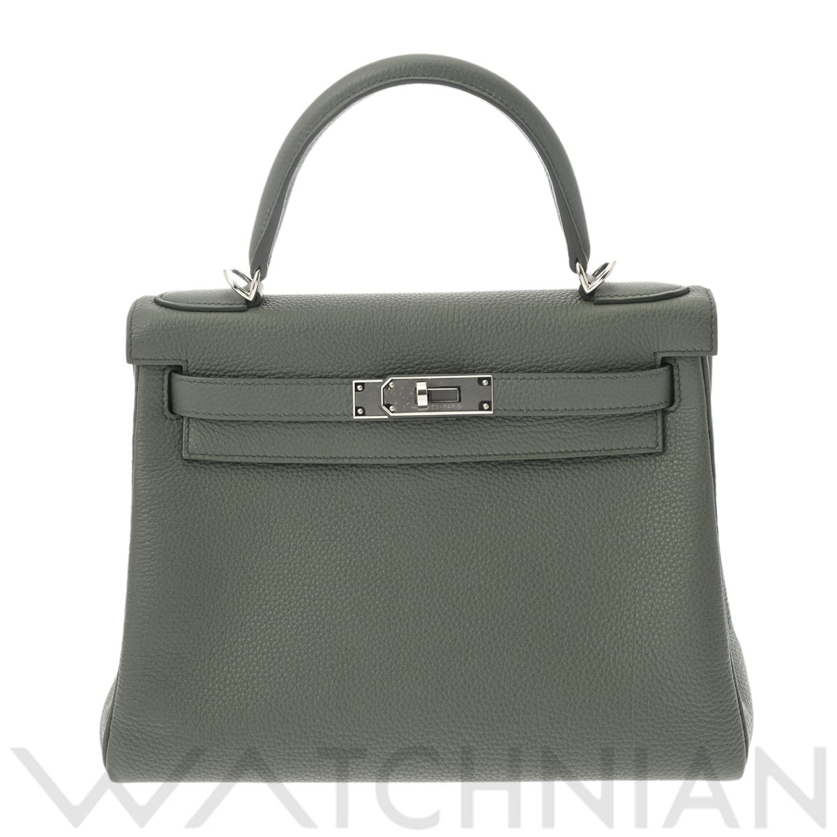 エルメス ケリー 28 内縫い ヴェールアマンド/パラジウム金具 トゴ レディース バッグ 【中古】【bag】