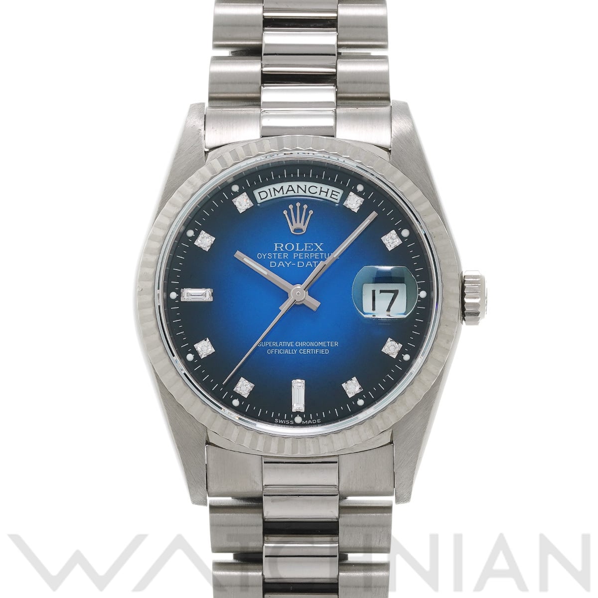 ロレックス デイデイト 18239A ブルー・グラデーション/ダイヤモンド メンズ 時計 【中古】【wristwatch】