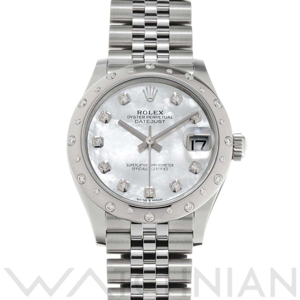 ロレックス デイトジャスト 31 278344RBR ホワイトシェル ユニセックス 時計 【中古】【wristwatch】