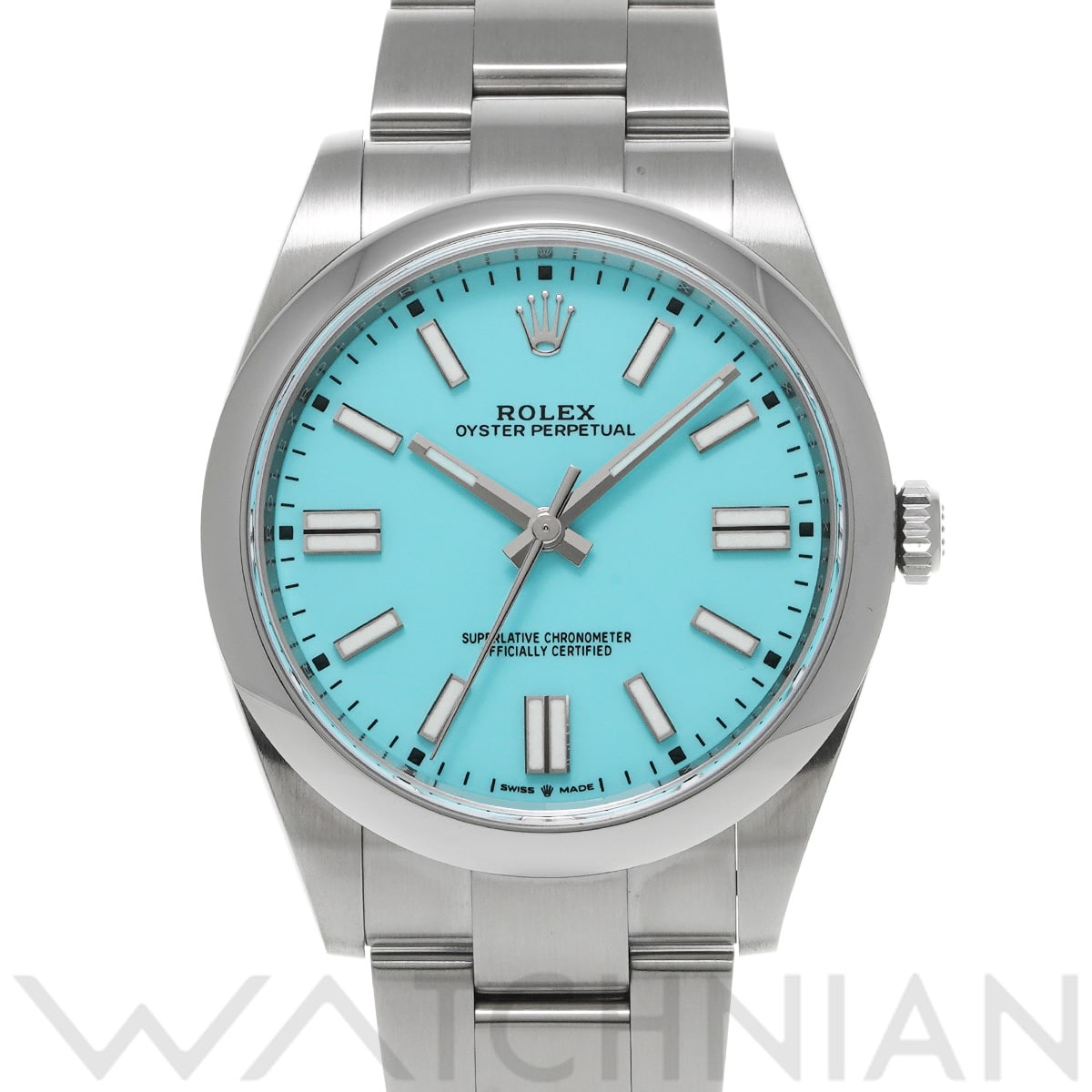 ロレックス オイスターパーペチュアル 41 124300 ターコイズブルー メンズ 時計 【中古】【wristwatch】