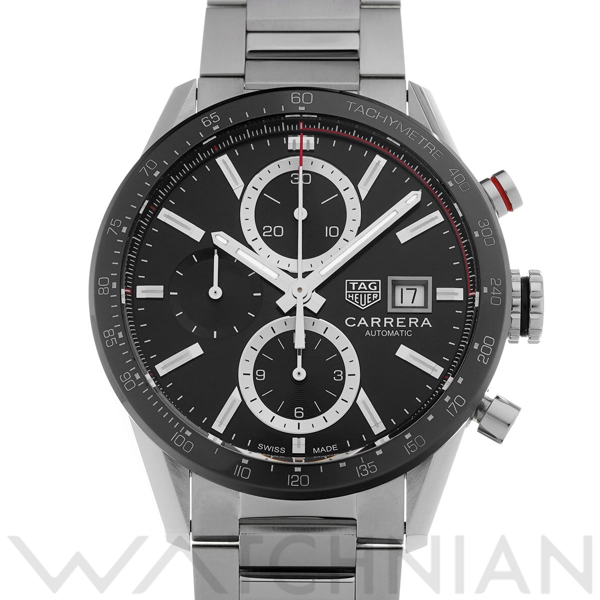 タグ ホイヤー カレラ キャリバー16 クロノグラフ CBM2110.BA0651 ブラック メンズ 時計 【中古】【wristwatch】