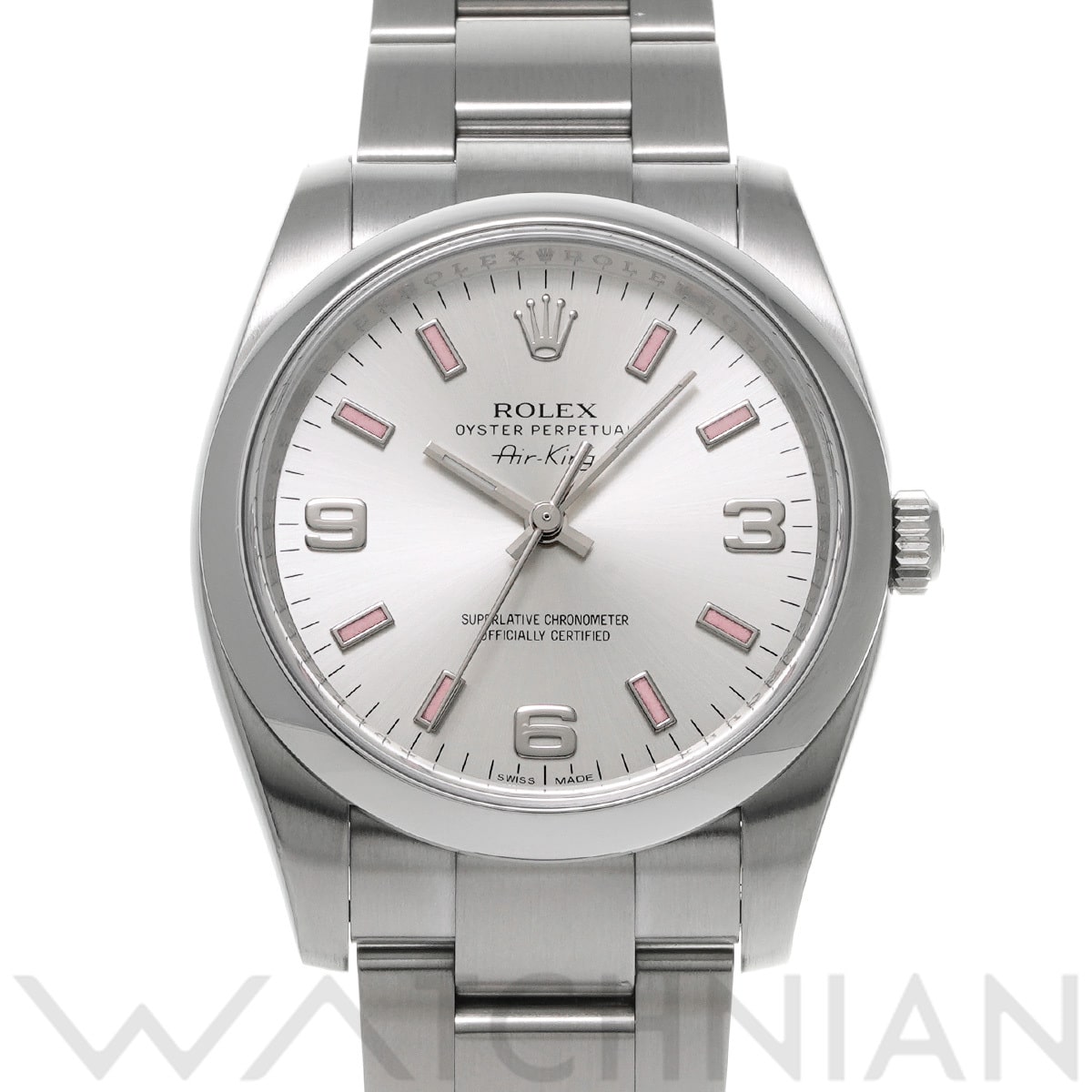 ロレックス エアキング 114200 シルバー メンズ 時計 【中古】【wristwatch】