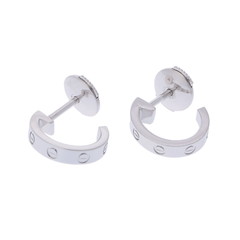 カルティエ ミニラブピアス シルバー K18ホワイトゴールド WG レディース ジュエリー 【中古】【jewelry】