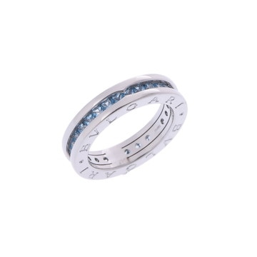 ブルガリ B.ZERO1リング XS #52 シルバー K18ホワイトゴールド WG レディース ジュエリー 【中古】【jewelry】