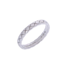 シャネル ココクラッシュリング ミニ #60 シルバー J11871 K18ホワイトゴールド WG レディース ジュエリー 【中古】【jewelry】