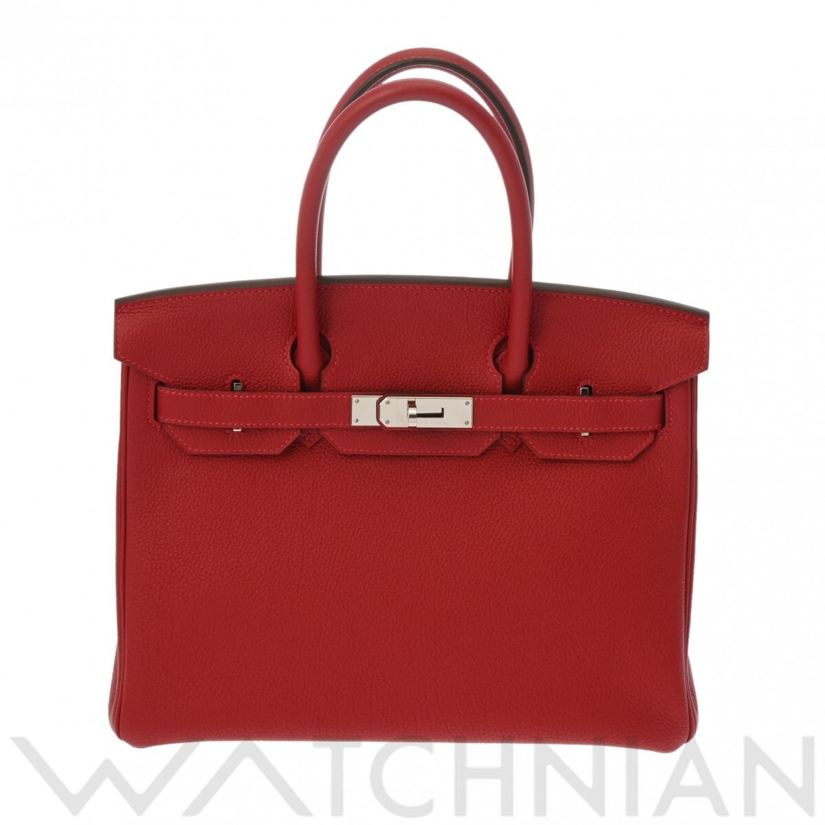 エルメス バーキン 30 ルージュヴィフ/パラジウム金具 トゴ レディース バッグ 【中古】【bag】