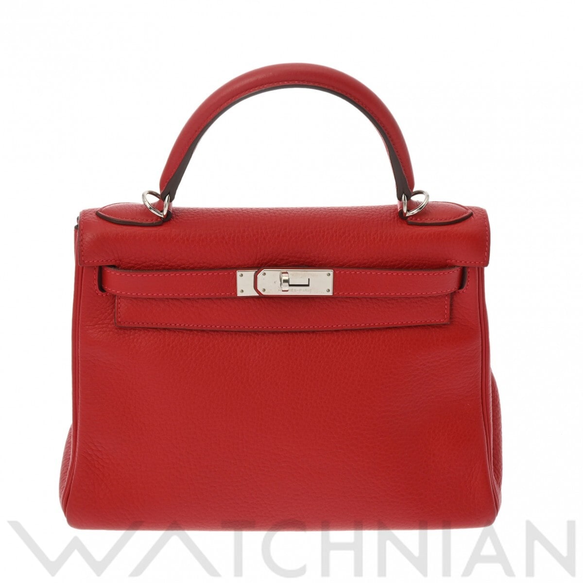 エルメス ケリー 28 内縫い ルージュガランス/パラジウム金具 トリヨンクレマンス レディース バッグ 【中古】【bag】