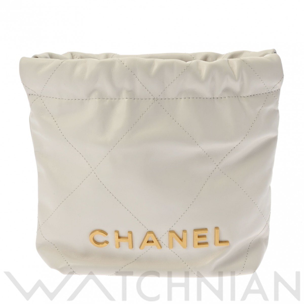 シャネル ミニ ハンドバッグ CHANEL22 ホワイト AS3980 シャイニーカーフスキン レディース バッグ 【中古】【bag】
