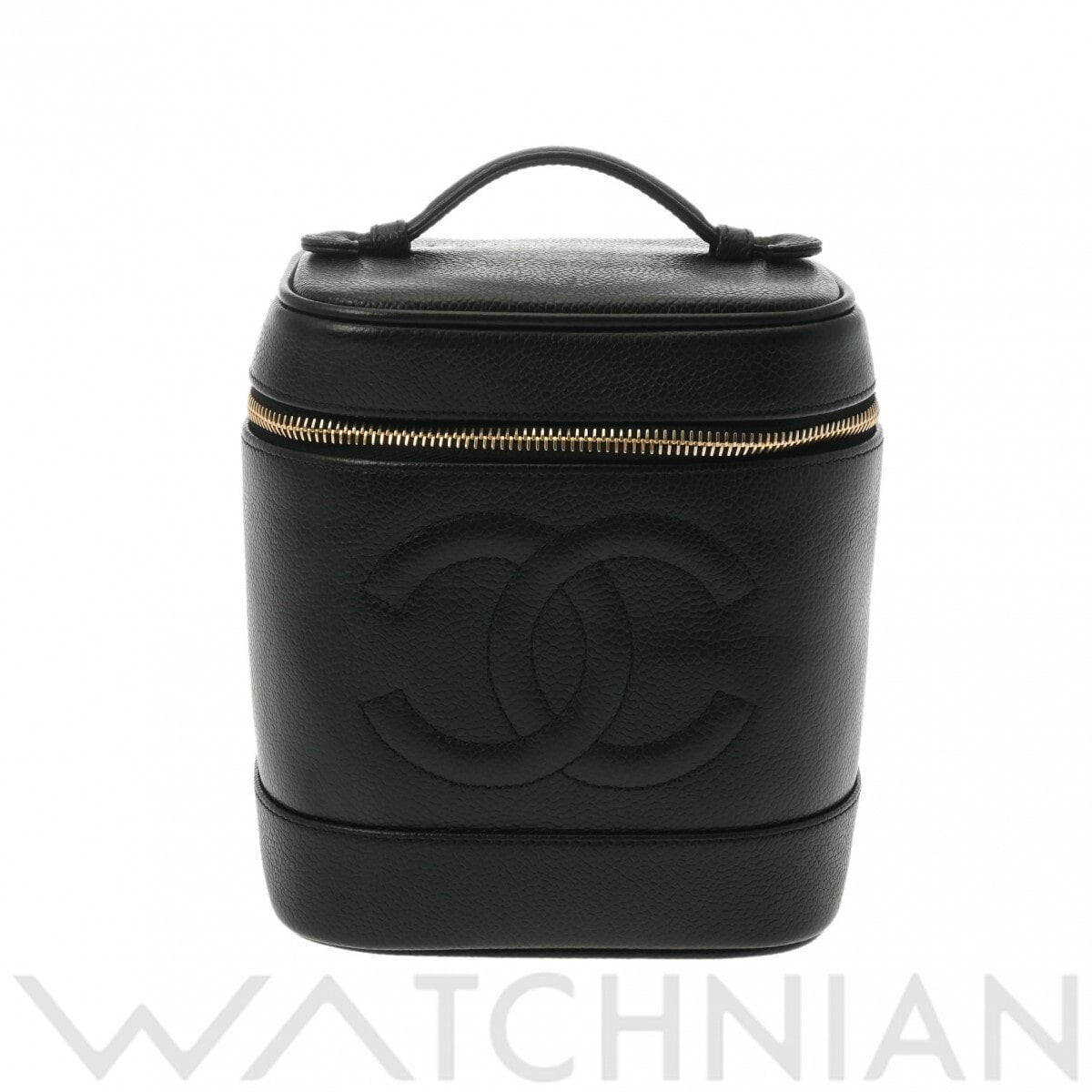 シャネル バニティ ブラック/ゴールド金具 A01998 キャビアスキン レディース バッグ 【中古】【bag】