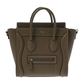セリーヌ ラゲージ ナノ 2WAY スリ/シルバー金具 189243DRU.09SO ドラムドカーフ レディース バッグ 【中古】【bag】
