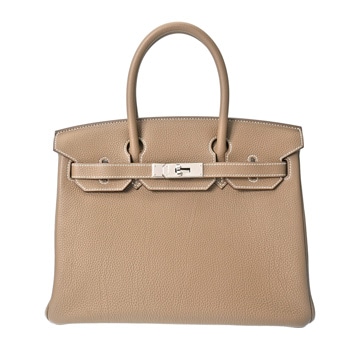 エルメス バーキン 30 エトゥープ/パラジウム金具 トゴ レディース バッグ 【中古】【bag】