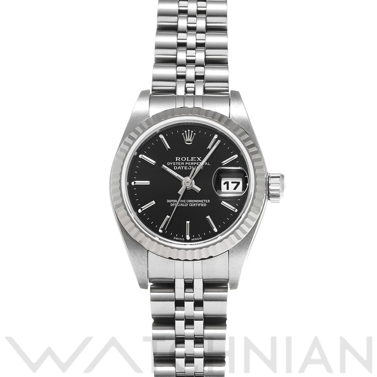 ロレックス デイトジャスト 79174 ブラック レディース 時計 【中古】【wristwatch】
