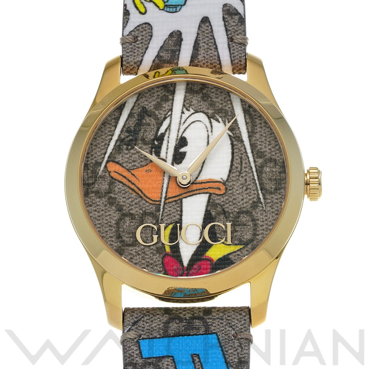 グッチ Gタイムレス ドナルドダック YA1264167 ベージュ メンズ 時計 【中古】【wristwatch】