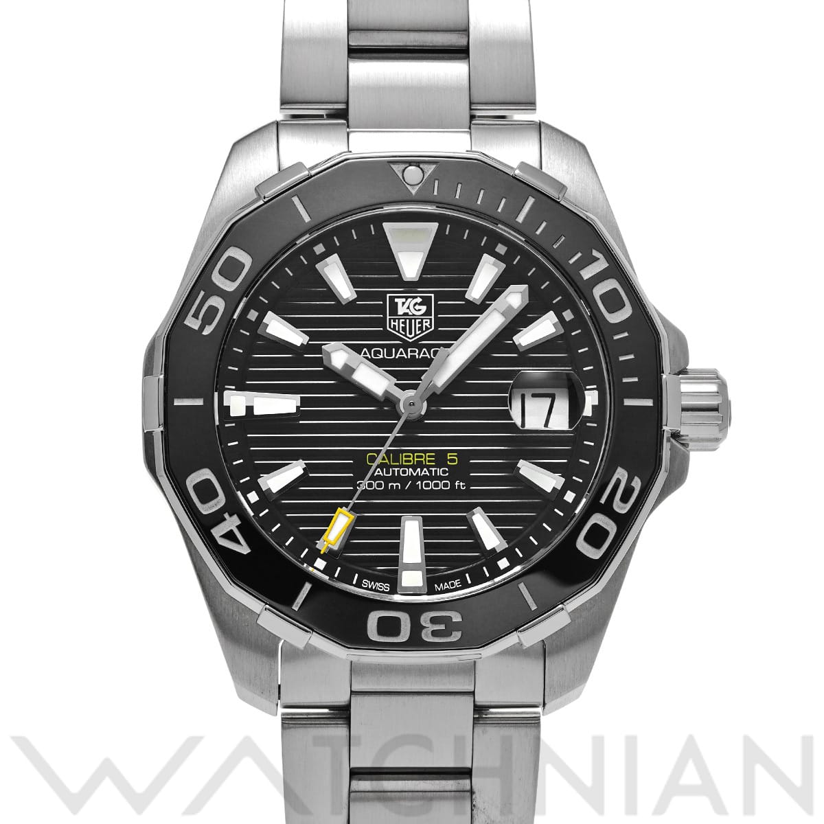 タグ ホイヤー アクアレーサー キャリバー5 WAY211A.BA0928 ブラック メンズ 時計 【中古】【wristwatch】