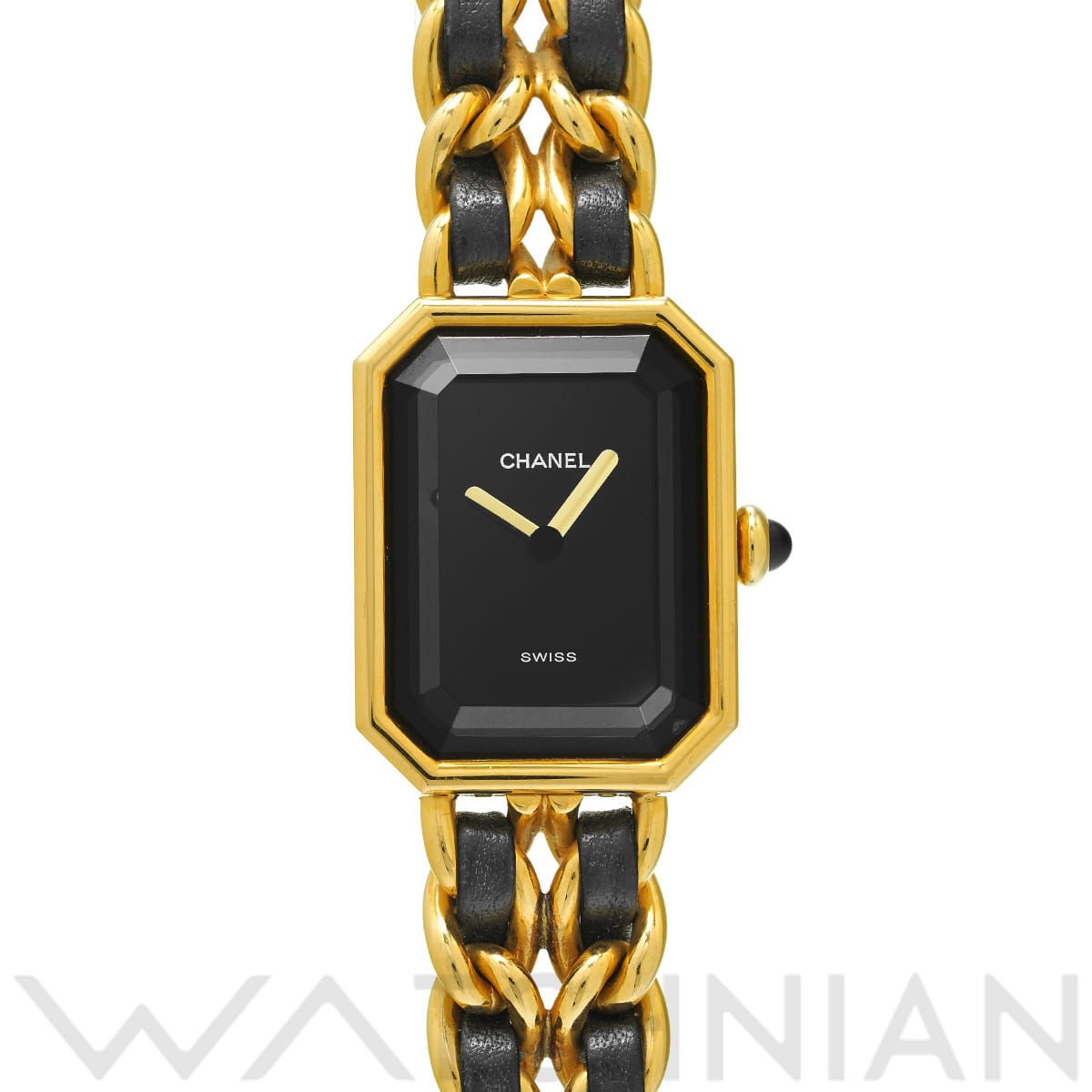 シャネル プルミエール M H0001 ブラック レディース 時計 【中古】【wristwatch】