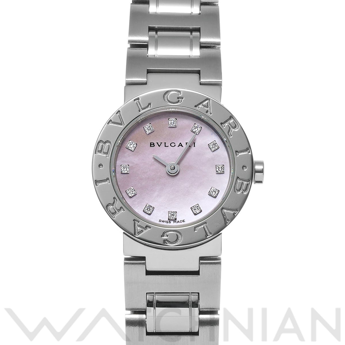 ブルガリ ブルガリブルガリ BB23SS ピンクシェル/ダイヤモンド レディース 時計 【中古】【wristwatch】