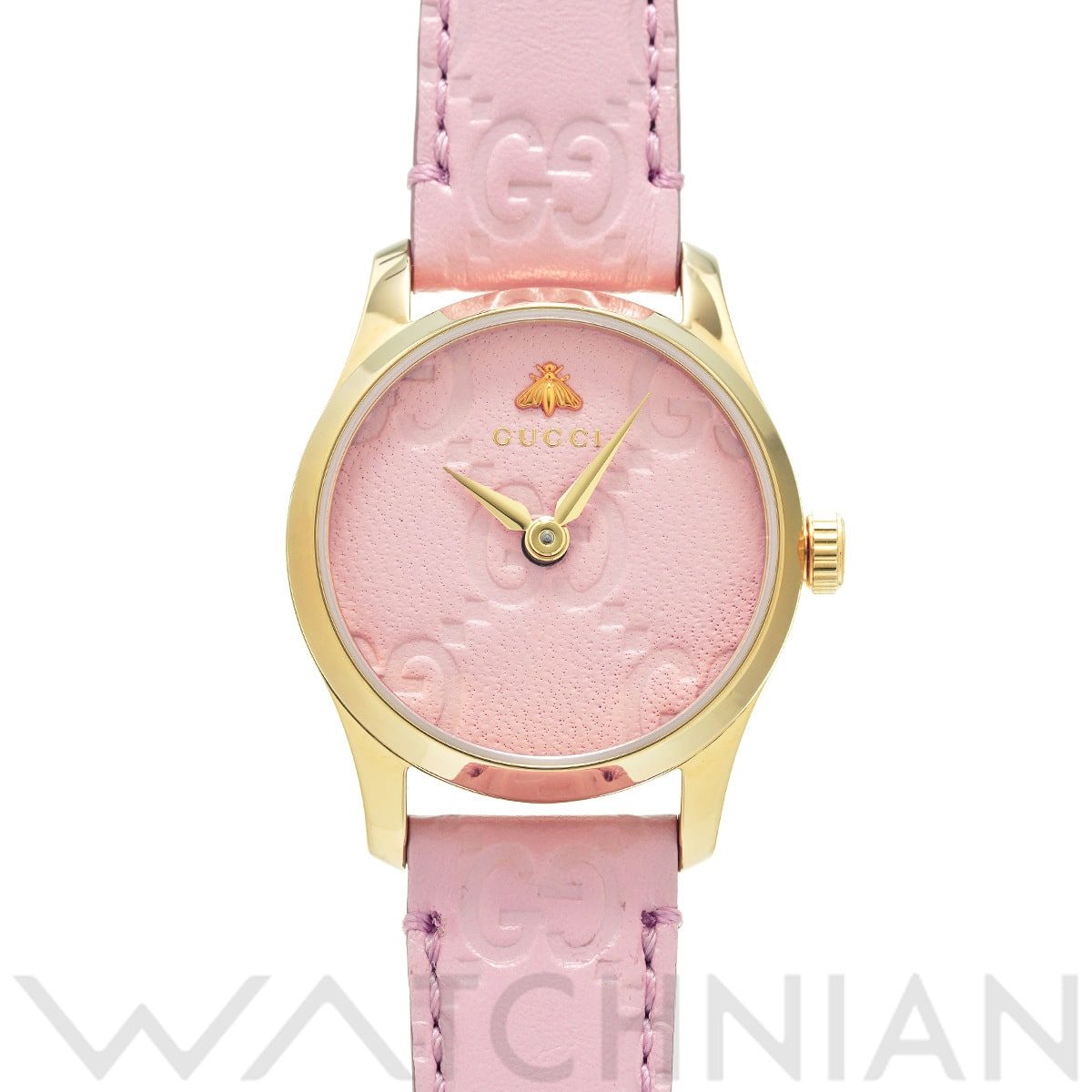 グッチ Gタイムレス 126.5 ピンク レディース 時計 【中古】【wristwatch】