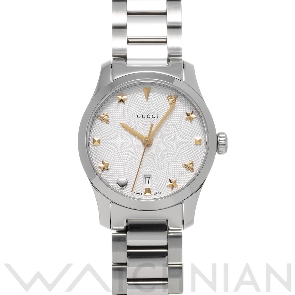 グッチ Gタイムレス YA126572A シルバー レディース 時計 【中古】【wristwatch】