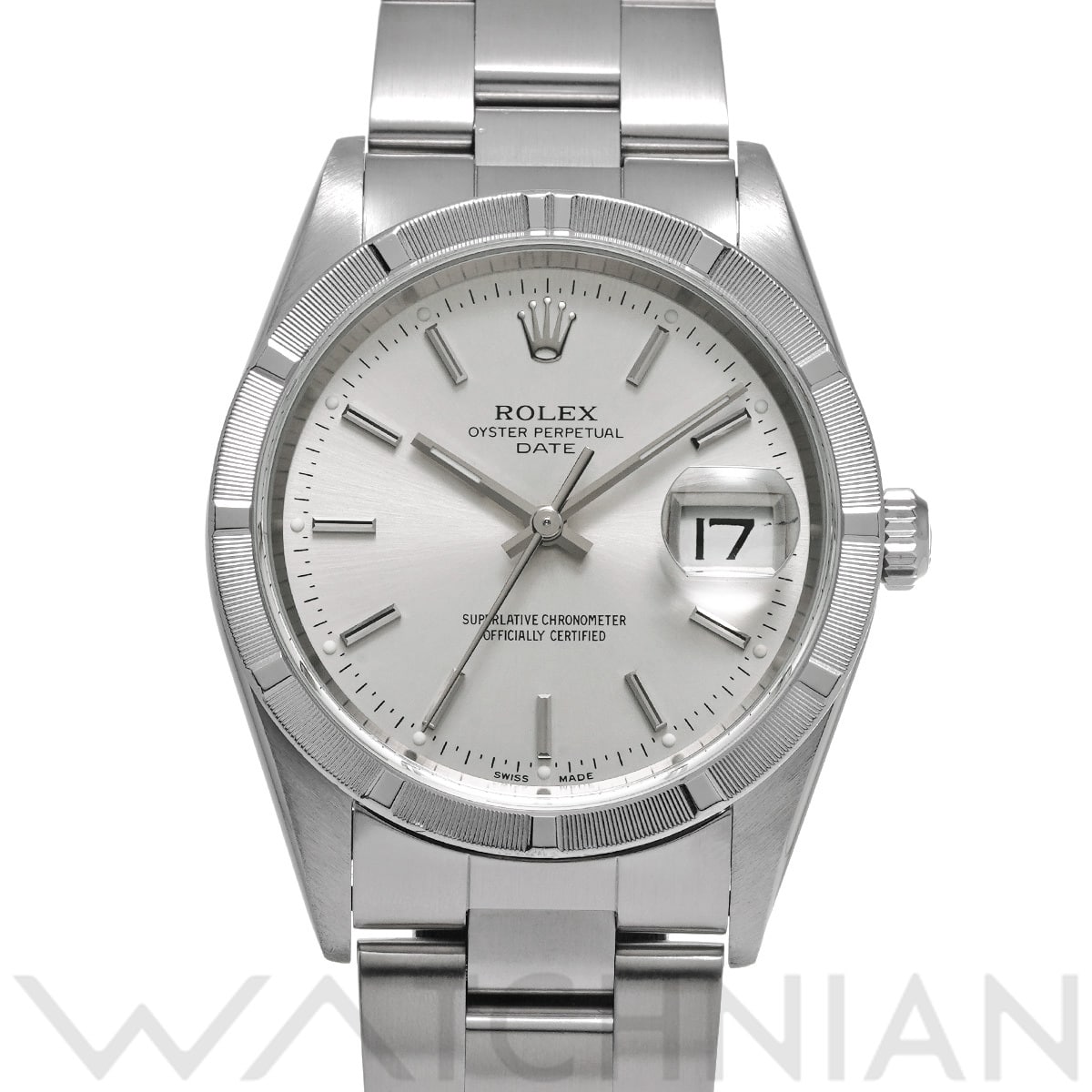 ロレックス オイスターパーペチュアル デイト 15210 シルバー メンズ 時計 【中古】【wristwatch】